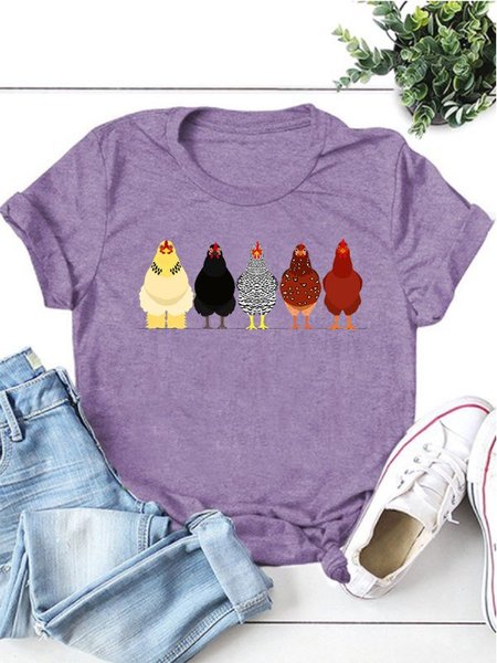 

Chicken Tee, Purple, T-shirts