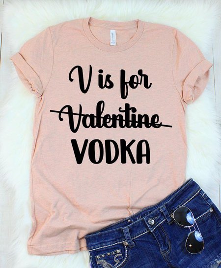 

V Is For Vodka Tee, Brick red, T-shirts