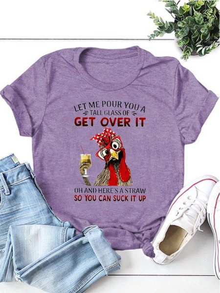

Let Me Pour You A Glass Chicken Tee, Purple, T-shirts