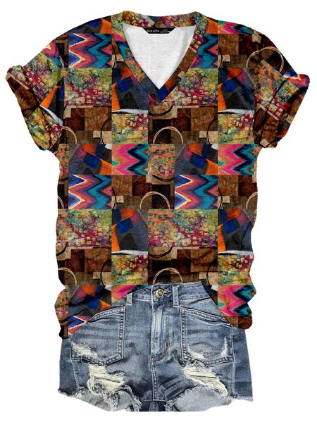 

V Neck Casual Shirt & Top, Color, Tops