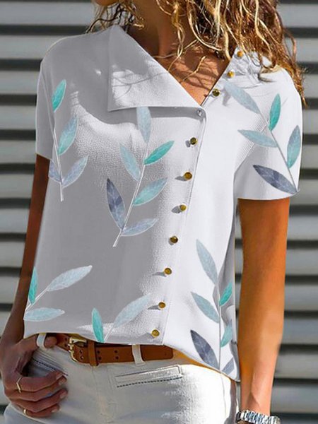 

Vacanza Maniche Corte Top, Bianco, Blouses & Shirts