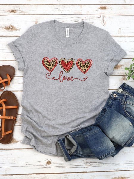 

LOVE Casual Shirt & Top, Gray, T-shirts