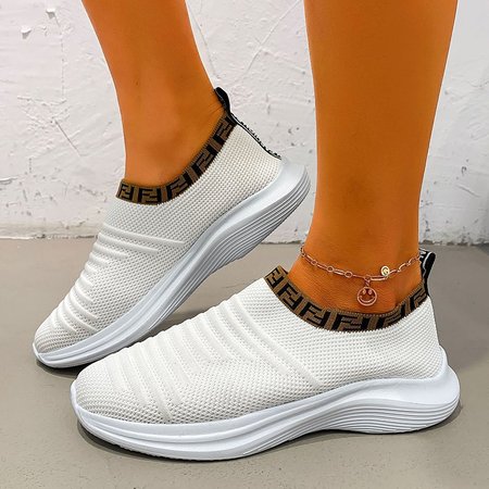 Tutte le stagioni Hollow-Out Tessuto Tacco basso Sandali, Bianco, Athletic & Casual Shoes
