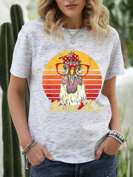 

Chicken Mama Hen Vintage T-shirt, Light gray, T-shirts
