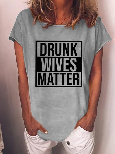 

Drunk Wives Matter Women's Tee, Gray, Tees & T-shirts