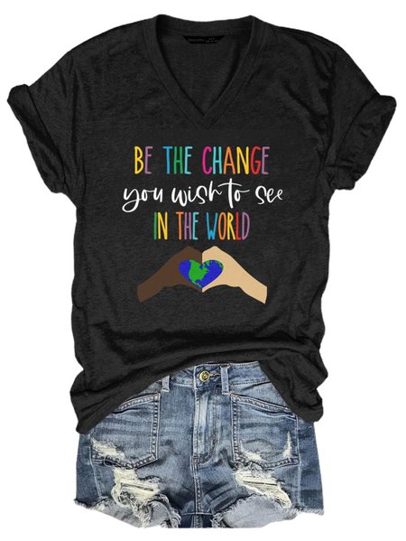 

Be The Change You Wish To See In The World Classic T-Shirt, Black, T-shirts