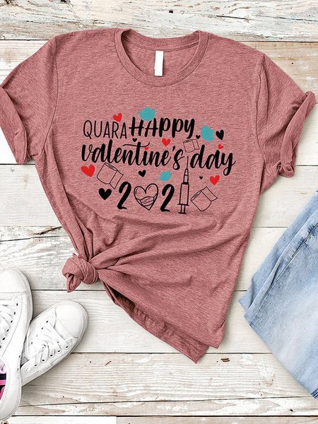 

Quora Happy Valentine's Day 2021 Graphic Tee, Brick red, T-shirts