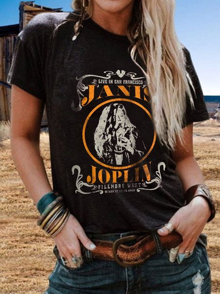 

Janis Joplin Tee, Black, T-shirts