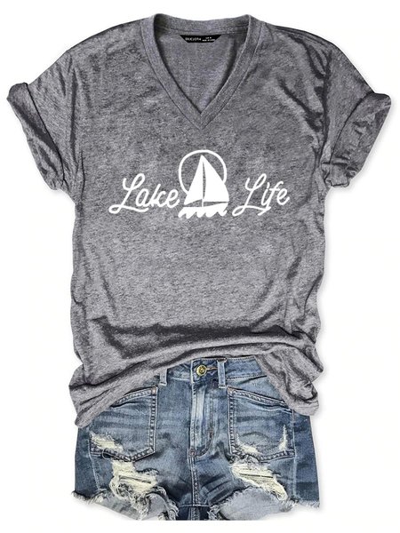 

Lake Life Women's T-Shirt, Grey, T-shirts