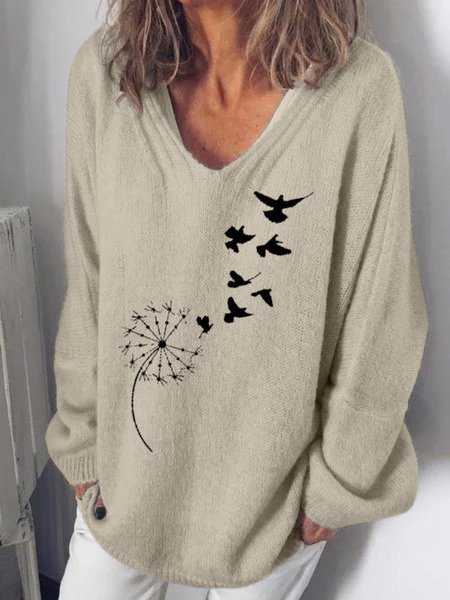 

Casual Long Sleeve V Neck Tops, Apricot, Blouses & Shirts