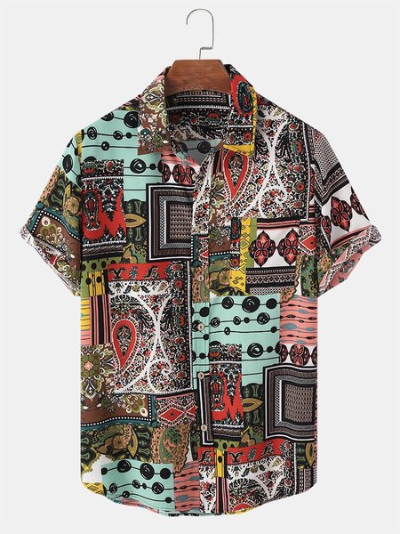 

Men's Casual Printed Shirts, Blue, Men's Floral shirt