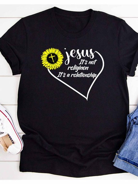 

Jesus Is Not Religion T-Shirt, Black, T-shirts