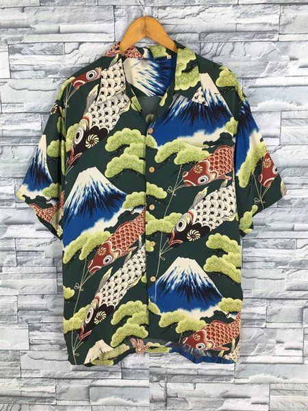 

Beach Shirt Collar Printed Shirts & Tops, Color1, Men's Floral shirt