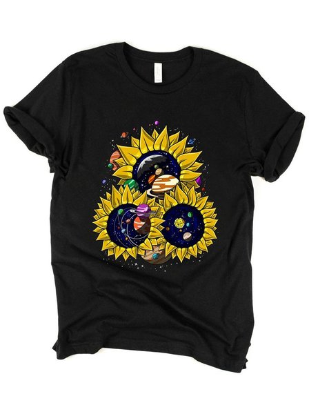 

Casual Sunflower Shirts & Tops, Black, Men's t-shirts