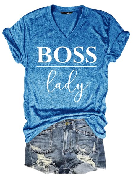 

Boss Lady Shirt, Blue, T-shirts