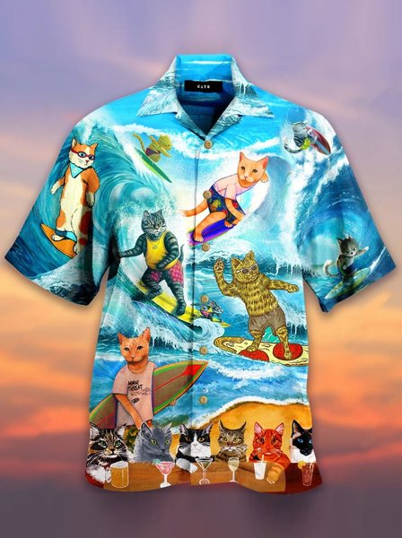 

Holiday Shirts & Tops, Blue, Men's Floral shirt