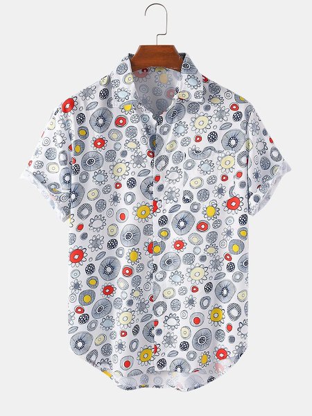 

Men's Shirt Collar Mushrooms Shirts, White, Shirts