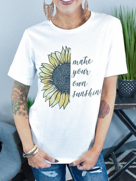 

Make Your Own Sunshine Sunflower Sunshine Graphic Tee, White, T-shirts