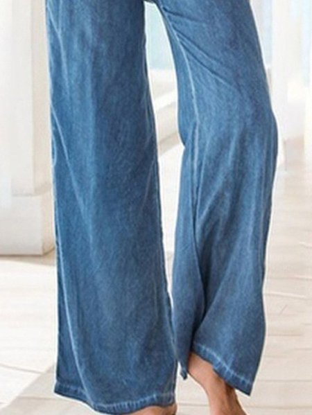 

Misto Cotone Pantaloni, Blu, Pants