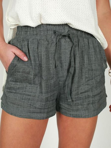 

Retro linen casual shorts, Gray, Auto-Clearance