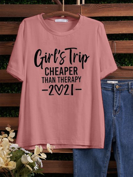 

Girls Trip Cheaper Than Therapy 2021 Shirt, Brick red, T-shirts