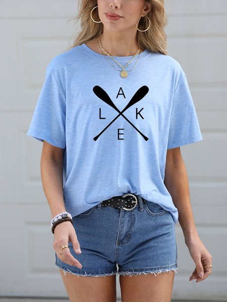 

The Lake Women's T-Shirt, Blue, T-shirts