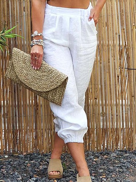 

Lino Dritto Vintage Pantaloni, Bianco, Pants
