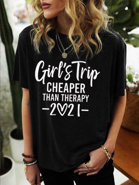 

Girls Trip Cheaper Than Therapy 2021 Shirt, Black, T-shirts