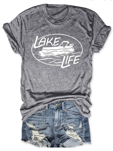 

Lake Life Women's T-Shirt, Grey, T-shirts