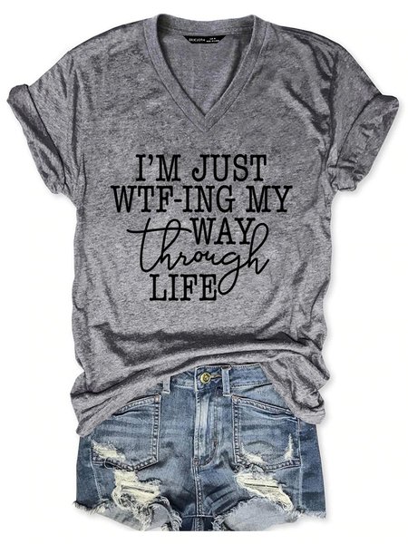 

WTF-ing My Way Through Life Tee, Gray, T-shirts