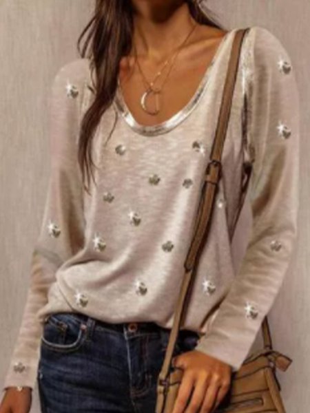 

Casuale Strisce Camicie & Top, Bianco, Blouses & Shirts