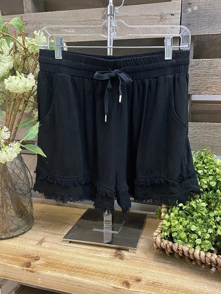 

Jean print shorts, Black, Auto-Clearance