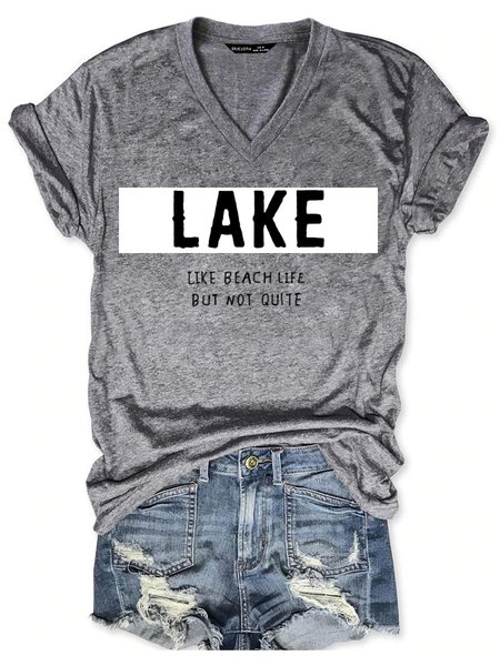 

Lake Life Like Beach Life But Not Quite Women's T-Shirt, Grey, T-shirts