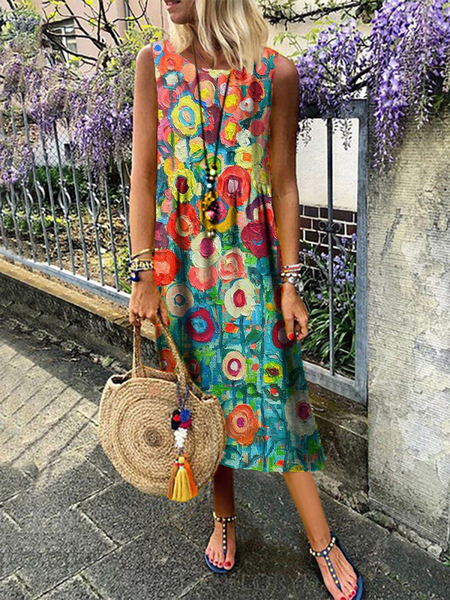 

Crew Neck Weaving Dress, Green, Dresses