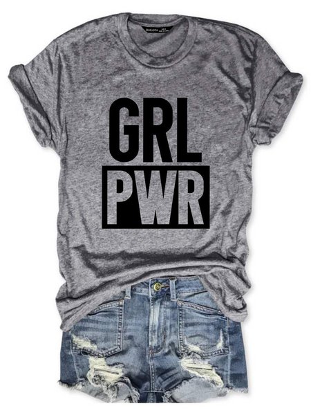 

Cotton Short Sleeve Shirts & Tops, Gray, T-shirts