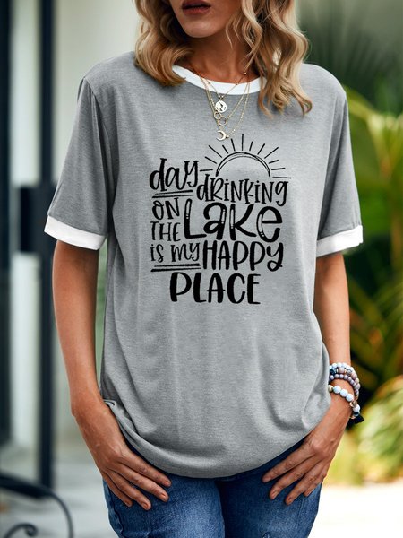 

Day Drinking On The Lake Women's T-Shirt, Grey, T-shirts