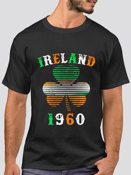 

Printed Cartoon Casual Tee Shirts & Tops, Black, Men's t-shirts