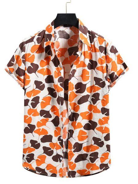 

Casual Shirts & Tops, Orange, Short Sleeves Shirts