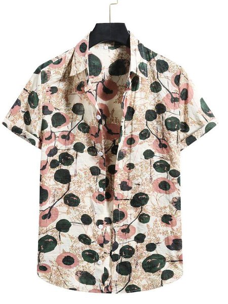 

Casual Printed Shirts & Tops, As picture, Short Sleeves Shirts