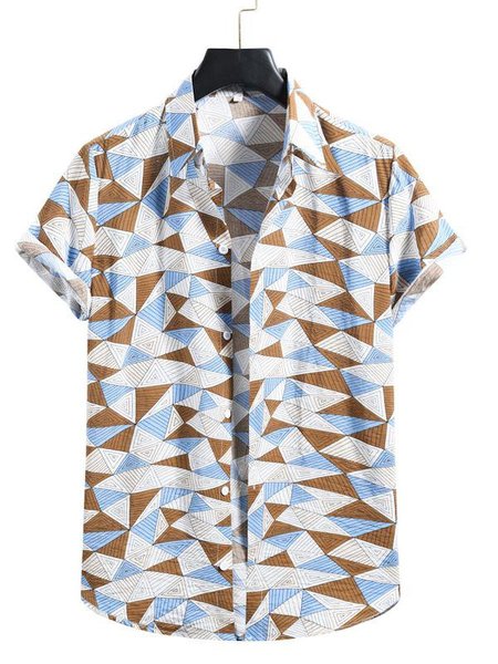 

Holiday Cotton Shirts & Tops, Light blue, Men's Floral shirt