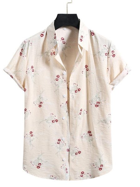 

Holiday Shirts & Tops, Apricot, Men's Floral shirt