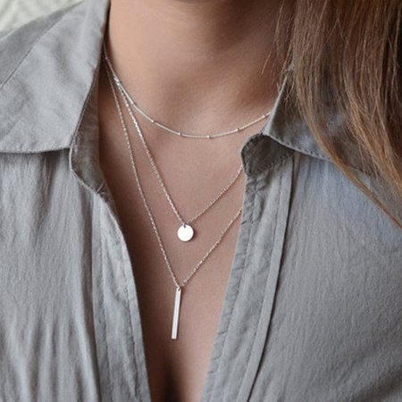 

Alloy Necklace, Silver, Necklaces