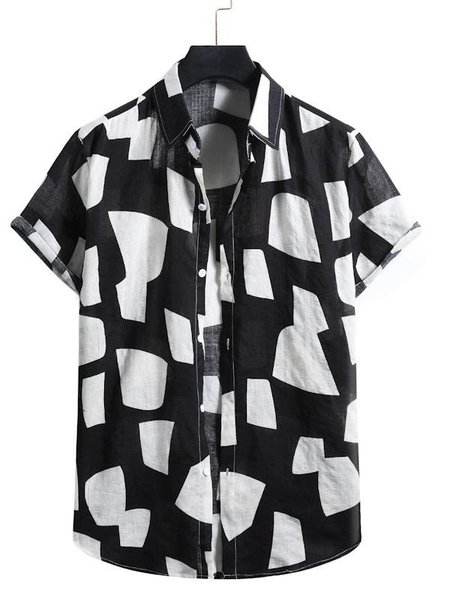 

Printed Casual Shirts & Tops, Black, Men's Tops