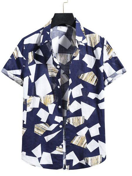 

Cotton Printed Tribal Shirts & Tops, Blue, Men's Floral shirt