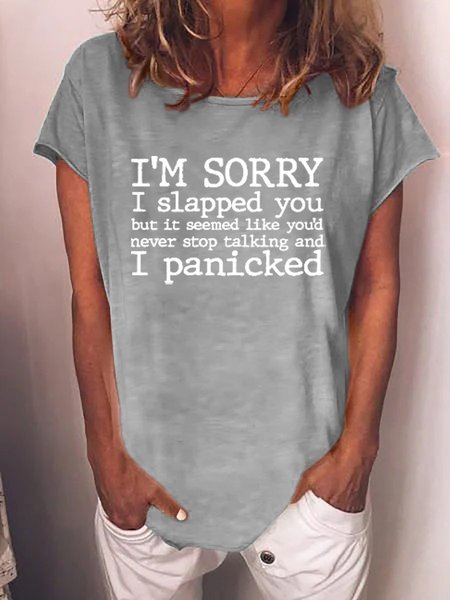 

I'm Sorry I Slapped You Tee, Gray, T-shirts