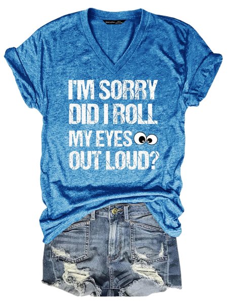 

Roll My Eyes - Adult Unisex Tee, Blue, T-shirts