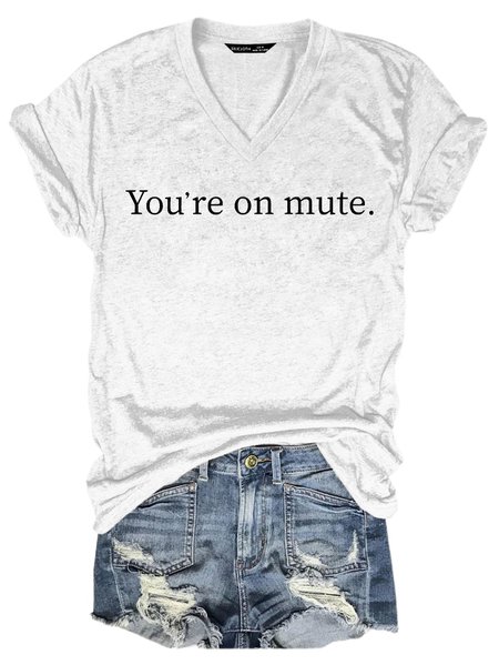 

You're On Mute Shirt, White, T-shirts