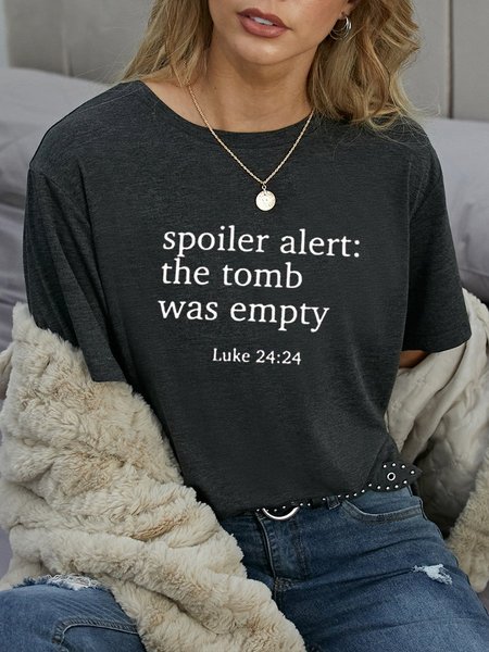 

Spoiler Alert:The Tomb Was Empty Women's T-Shirt, Black, T-shirts