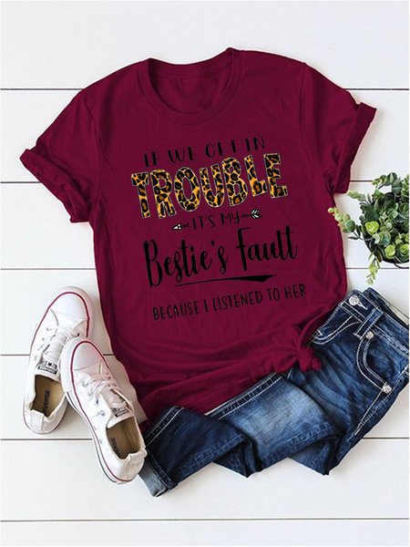 

If We Get In Trouble Women's T-Shirt, Red wine, T-shirts