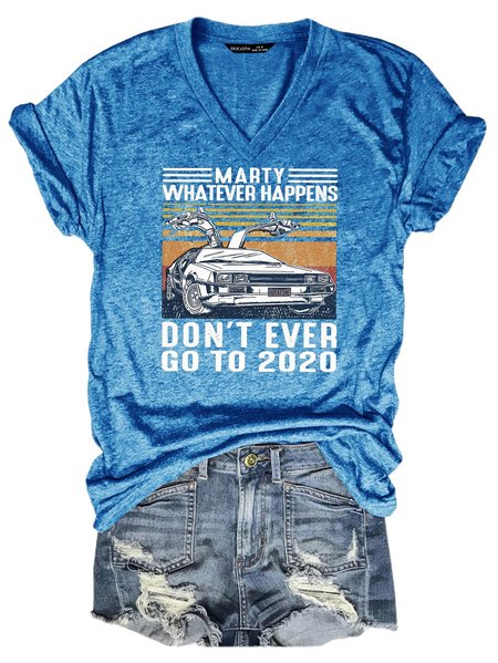 Marty Whatever Happens T Shirt, Blue, T-shirts
